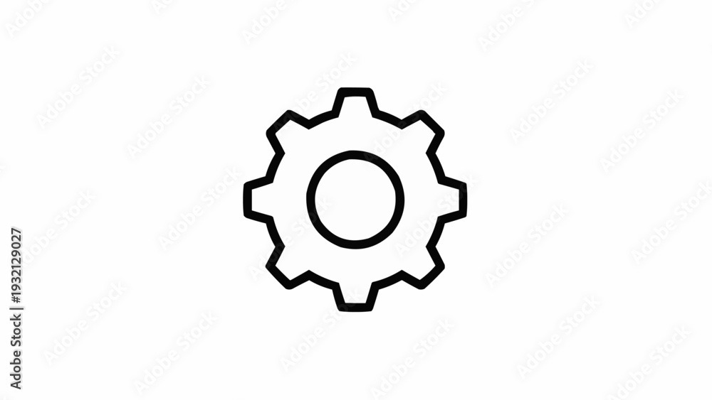 Obraz premium Gear Icon Symbol Technology Design.