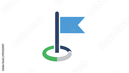 Golf Flag Pole Green Indicator.