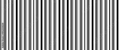 Barcode icon. Barcode vector icon. Simple fake bar code. Bar code for web design. Barcode product distribution icon. Vector illustration isolated on white background.