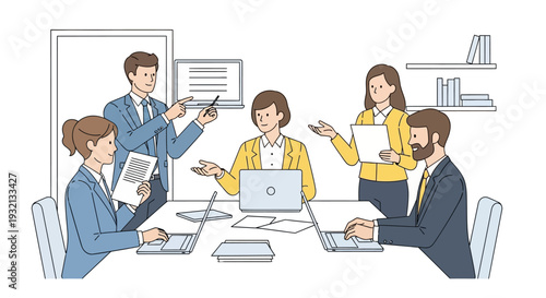 Business Meeting with Colleagues.