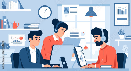 Team Collaboration Office Work.