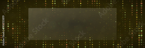 Abstract Cybersecurity Data Encryption Background with Glowing Digital Pixels and Central Text Space