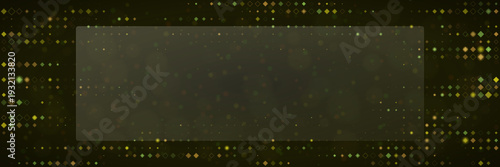 Cybersecurity Data Encryption Banner with Glowing Digital Pixel Grid and Copy Space