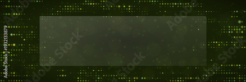 Abstract Cybersecurity Data Encryption Background with Green Digital Matrix Grid and Text Space