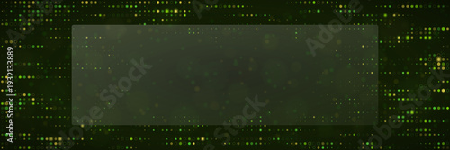 Cybersecurity Data Visualization Background with Green Digital Matrix Grid and Transparent Overlay