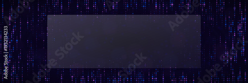 Cybersecurity Data Encryption Background with Glowing Matrix Dots and Transparent Overlay