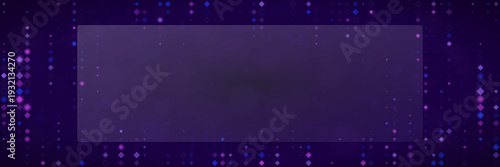 Abstract Purple Cybersecurity Data Visualization Dashboard Background with Glowing Diamond Grid