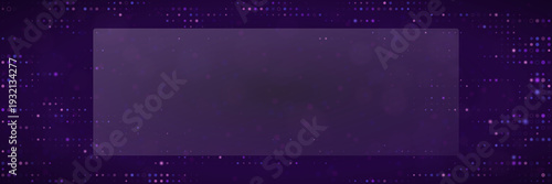 Cybersecurity Data Encryption Interface with Purple Digital Grid and Central Text Box Overlay