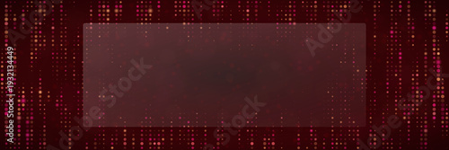Red Cybersecurity Data Breach Background with Digital Matrix and Glowing Halftone Dots