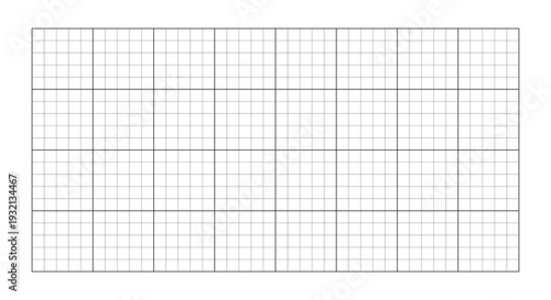 Black grid texture on notebook page. Checkered paper graph template for mathematics education, drafting or plotting, engineering or architecting measuring, cutting mat. Vector graphic illustration