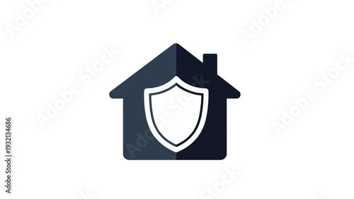 House with Shield Icon Protection.