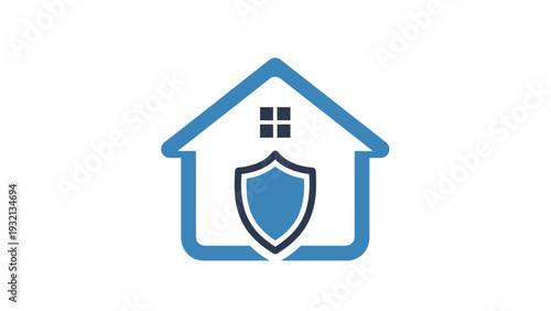 House with Shield Protection Symbol.