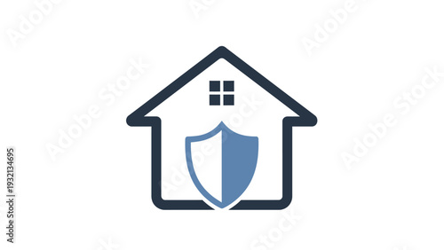 House with shield protection symbol.
