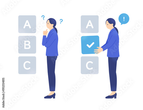 複数の選択肢からベストを決定。比較検討して選ぶ女性のビフォーアフターセット。