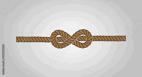 Knot on a Rope Closeup.
