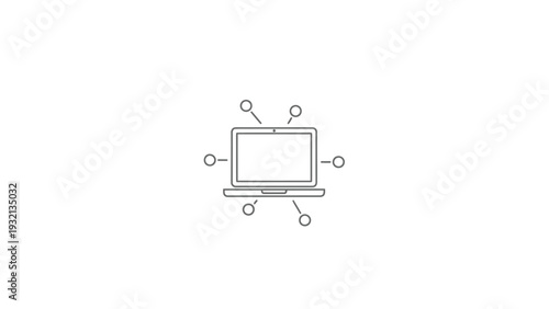 Laptop Computer with Network Connections.