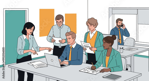 Diverse Group of Professionals Working Together.