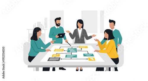 Team Brainstorming Meeting Office Planning.