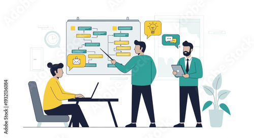 Team Collaboration Meeting Scene.