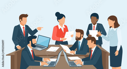 Business Meeting Scene.