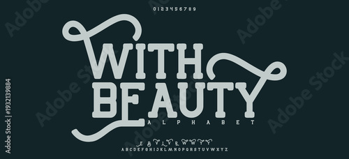 Elegant Font Uppercase Lowercase And Number. With Beauty. Classic Lettering Minimal Fashion Designs. Typography modern serif fonts regular decorative vintage concept. vector illustration