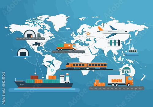 Global Shipping and Logistics Connecting Businesses Worldwide Through Various Modes of Transportation