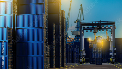 Port logistics, gantry cran...