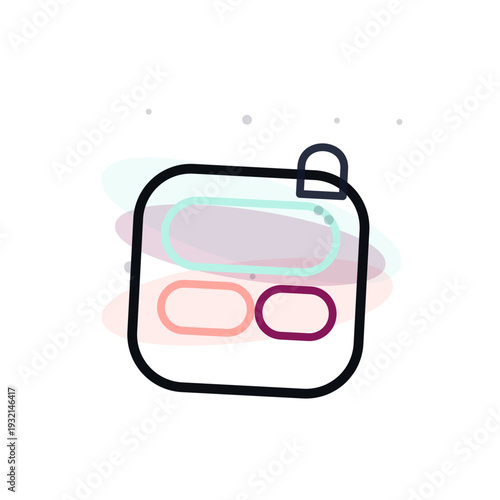 Data Privacy Lock minimal monoline with soft color bands healthcare we