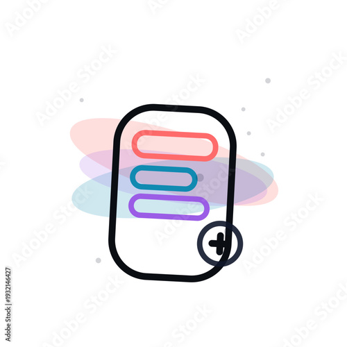 E-Prescription Flow modern wellness monoline healthcare wellness vecto