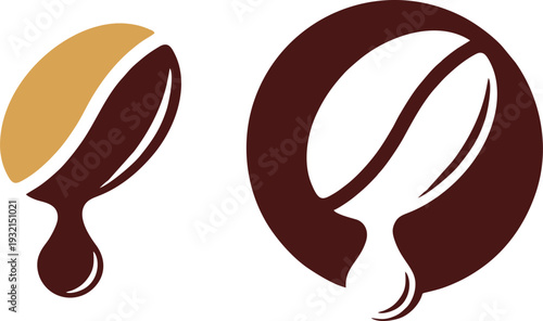 Coffee Bean and Drip Logo Design