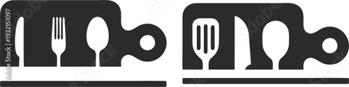 Modern Kitchen Cutlery Board Logo
