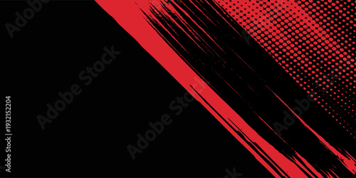 Black and red abstract grunge background with halftone style. grunge texture background.  football, basketball, baseball, tennis, rugby, bicycling design simple abstract modern. eps 10