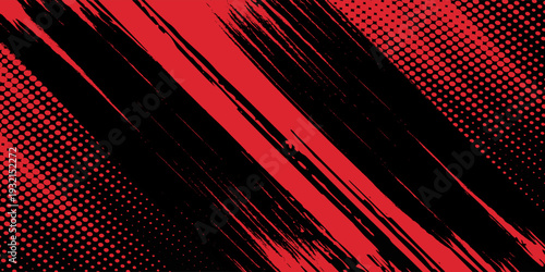 Black and red abstract grunge background with halftone style. grunge texture background.  football, basketball, baseball, tennis, rugby, bicycling design simple abstract modern. eps 10