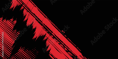 Black and red abstract grunge background with halftone style. grunge texture background.  football, basketball, baseball, tennis, rugby, bicycling design simple abstract modern. eps 10