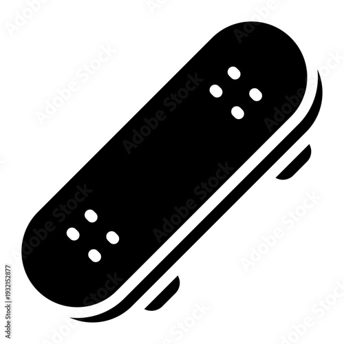 skateboard glyph icon. deck wheel ride. youth street sport. urban activity
