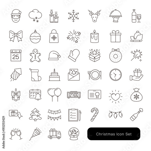 クリスマスアイコンセットグラフ・チャートのアイコンセット:円グラフ・棒グラフ・統計素材