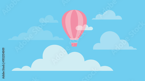 Pink Hot Air Balloon Sky