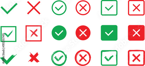 Check Mark Icon Set – Tick Symbols Collection Flat and Line Style Vector,Hand drawn check mark ,hand drawn elements , flat Modern design on white background.