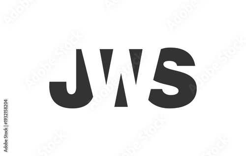 JWS logo design. Initial letter J W S bold font style for tech startups, consulting, corporate branding. Creative company name, headlines typography identity, trendy logotype.