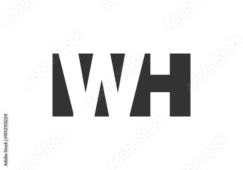 IWH logo design. Initial letter I W H bold font style for tech startups, consulting, corporate branding. Creative company name, headlines typography identity, trendy logotype.