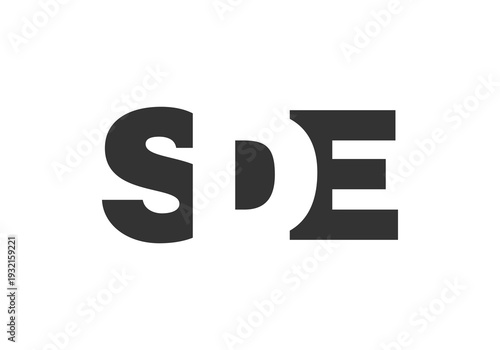 SDE logo design. Initial letter S D E bold font style for tech startups, consulting, corporate branding. Creative company name, headlines typography identity, trendy logotype.