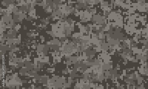 Abstract grayscale digital camouflage pattern.  Perfect for backgrounds, textiles, or militarythemed designs.