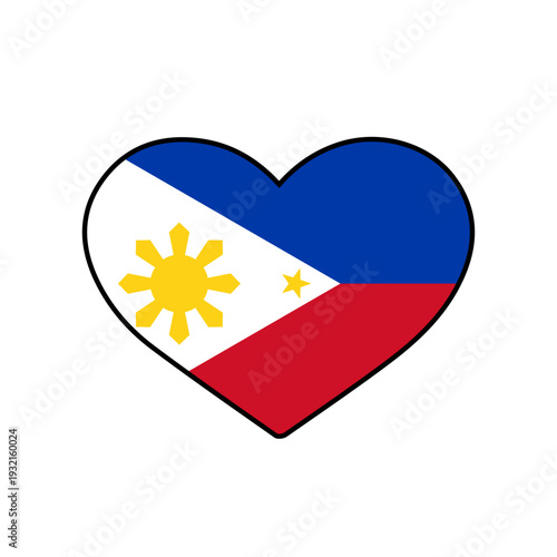 Heart with the Philippines flag
Vector heart with the flag on a white background