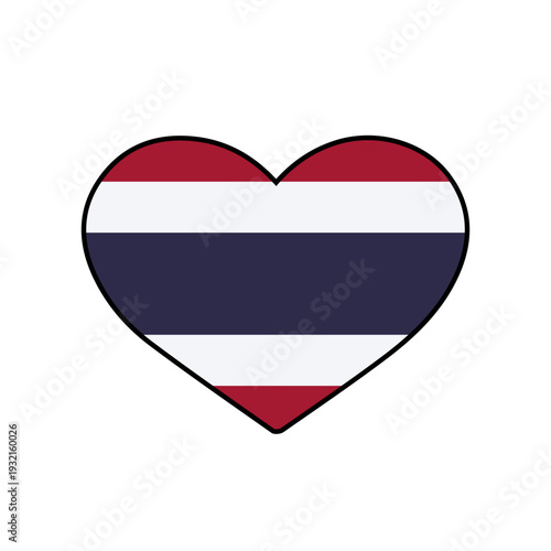 Heart with the thailand flag
Vector heart with the flag on a white background