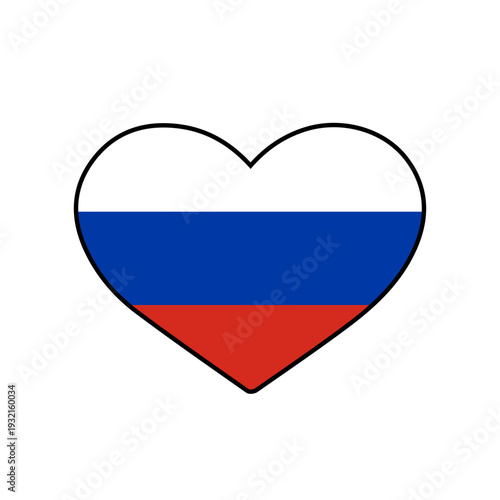 Heart with the Russia flag
Vector heart with the flag on a white background