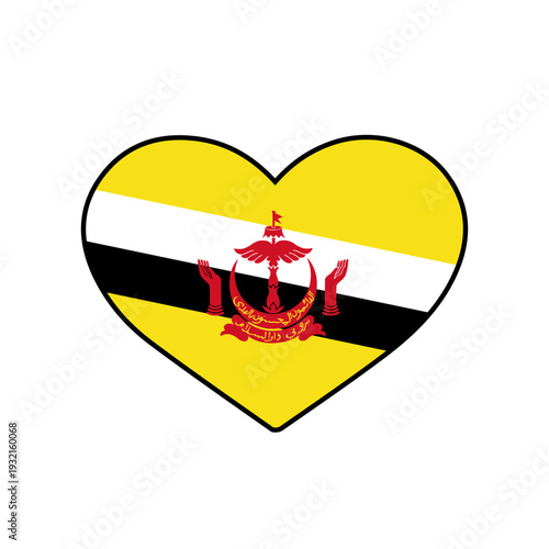 Heart with the brunei flag
Vector heart with the flag on a white background