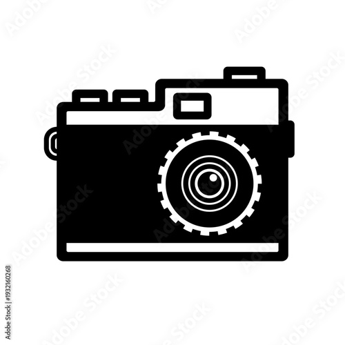 カメラ アイコン トイカメラ 線画