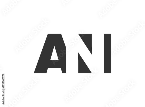 ANI logo design. Initial letter A N I bold font style for tech startups, consulting, corporate branding. Creative company name, headlines typography identity, trendy logotype.