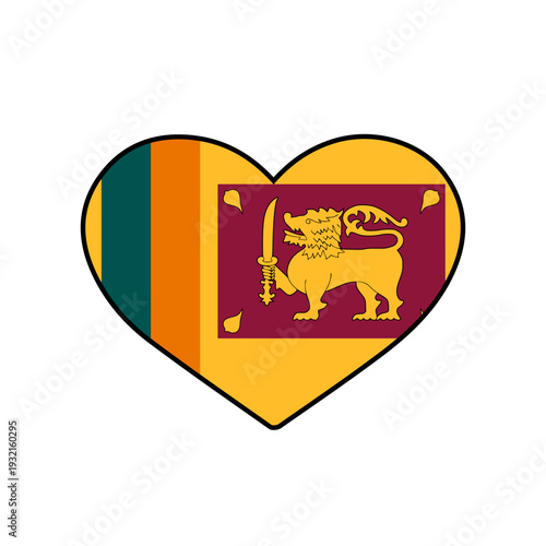 Heart with the sri lanka flag
Vector heart with the flag on a white background