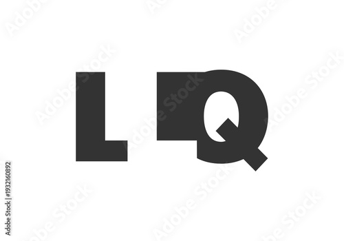 LLQ logo design. Initial letter L L Q bold font style for tech startups, consulting, corporate branding. Creative company name, headlines typography identity, trendy logotype.